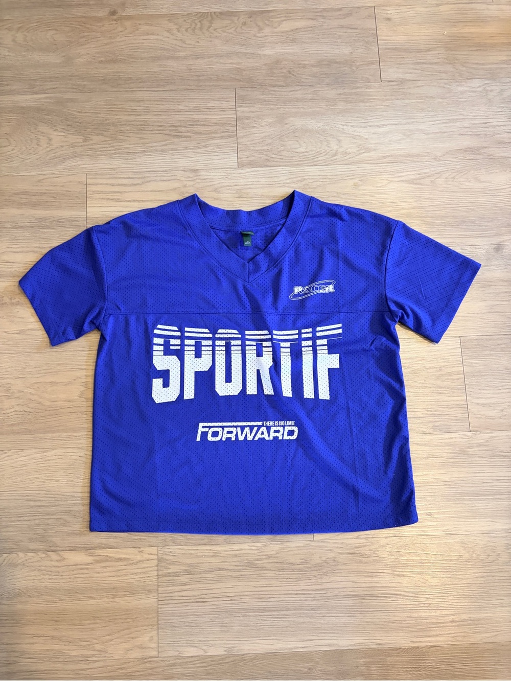 Wild Fable Blue Mesh Sportif Graphic Jersey Top XS